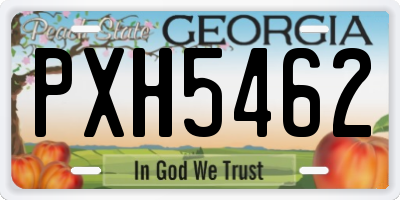 GA license plate PXH5462