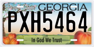 GA license plate PXH5464