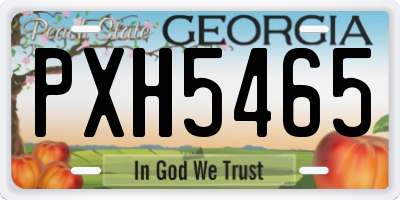GA license plate PXH5465