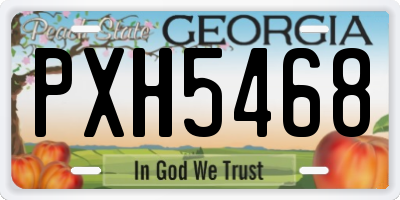 GA license plate PXH5468