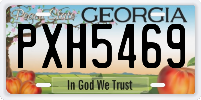 GA license plate PXH5469