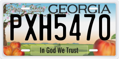 GA license plate PXH5470