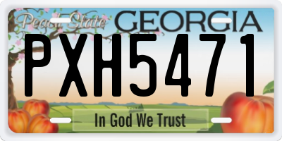 GA license plate PXH5471