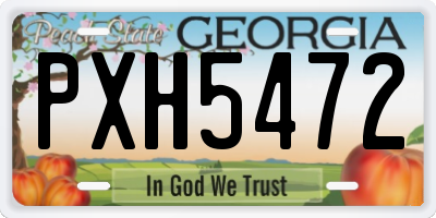GA license plate PXH5472