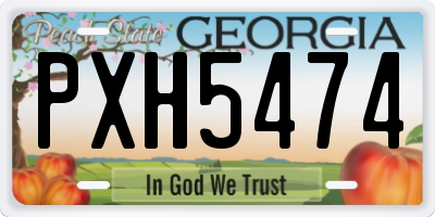 GA license plate PXH5474