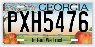 GA license plate PXH5476