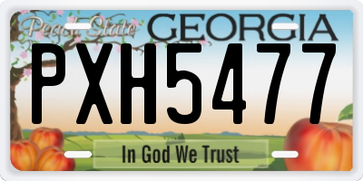 GA license plate PXH5477