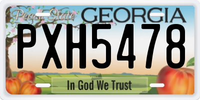 GA license plate PXH5478