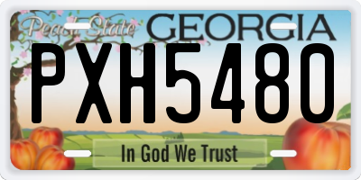 GA license plate PXH5480