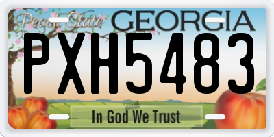GA license plate PXH5483