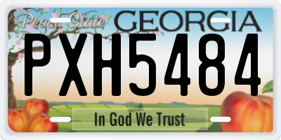 GA license plate PXH5484