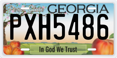 GA license plate PXH5486