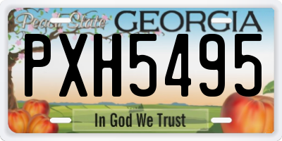 GA license plate PXH5495