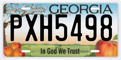 GA license plate PXH5498
