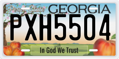 GA license plate PXH5504