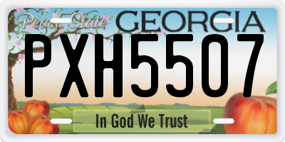 GA license plate PXH5507