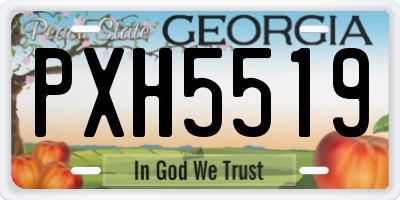 GA license plate PXH5519
