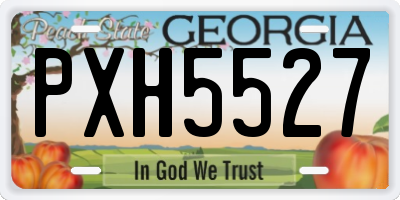 GA license plate PXH5527