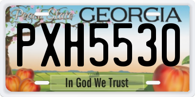GA license plate PXH5530