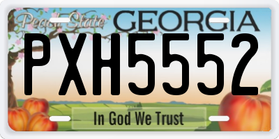 GA license plate PXH5552