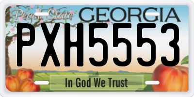 GA license plate PXH5553