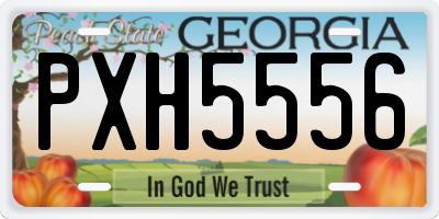 GA license plate PXH5556