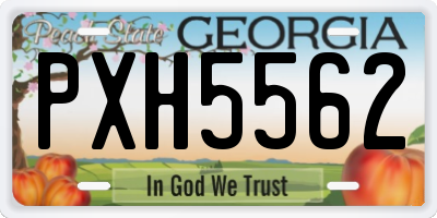 GA license plate PXH5562