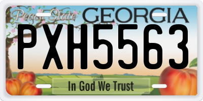 GA license plate PXH5563