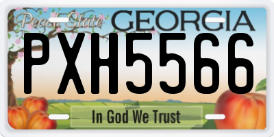 GA license plate PXH5566