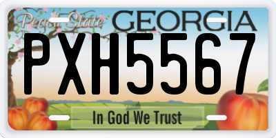 GA license plate PXH5567