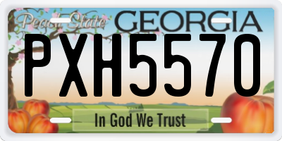 GA license plate PXH5570