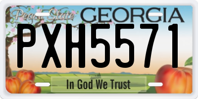 GA license plate PXH5571