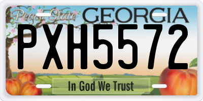 GA license plate PXH5572