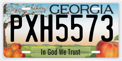 GA license plate PXH5573