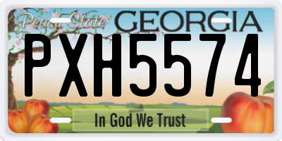 GA license plate PXH5574