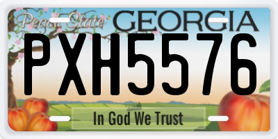 GA license plate PXH5576
