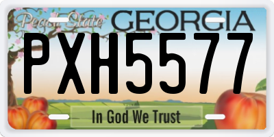 GA license plate PXH5577