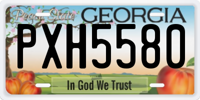 GA license plate PXH5580