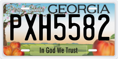GA license plate PXH5582