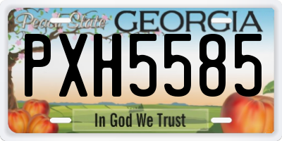 GA license plate PXH5585