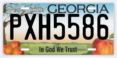 GA license plate PXH5586