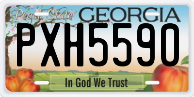 GA license plate PXH5590