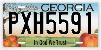 GA license plate PXH5591