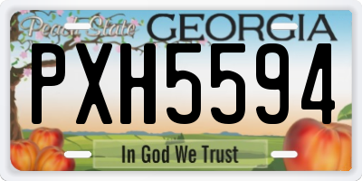 GA license plate PXH5594
