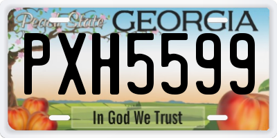 GA license plate PXH5599