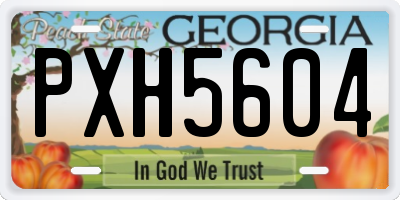 GA license plate PXH5604