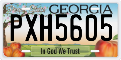 GA license plate PXH5605