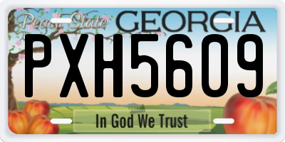 GA license plate PXH5609