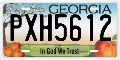 GA license plate PXH5612