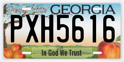 GA license plate PXH5616